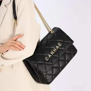 Fedie Premium Quilted Double Chamber Bag with Elegant Chain Strap